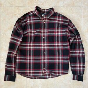 Rare Vintage 90s Ralph Lauren Plaid Wool Button Up
